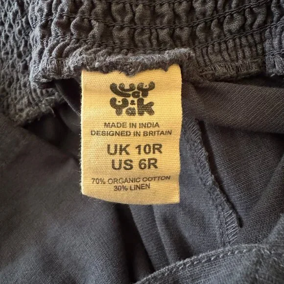 Lucy & Yak Emmy Dungaree: Organic Cotton & Linen (Navy Blue) - Picture 7 of 10